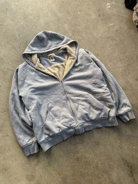 LL BEAN Hoodie Katahdin Iron Works Mens XL Sherpa Lined